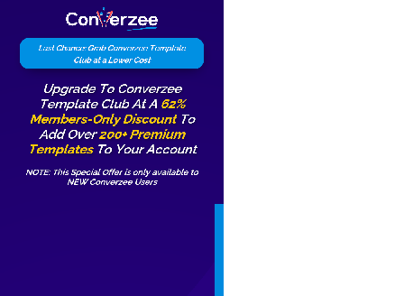 cheap Converzee Template Club Personal Ninja