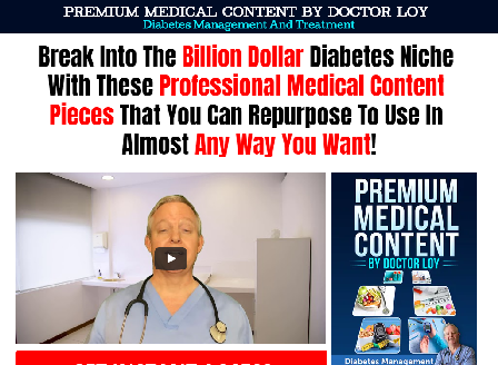 cheap Premium Medical Content By Doctor Loy: Diabetes