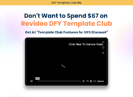 cheap ReVideo Pro Template Club Lite
