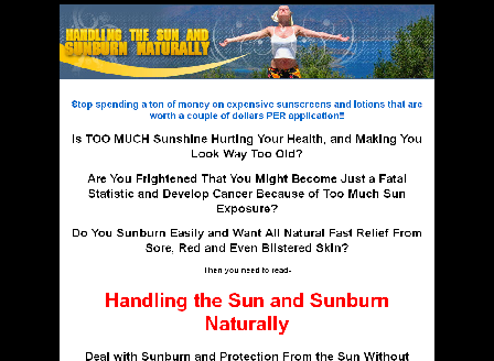 cheap Handling The Sun And Sunburn Naturally