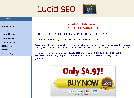 cheap Lucid SEO Advanced - SEO TLC with CSS