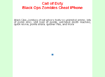 cheap Black Ops Zombies Cheat iPhone
