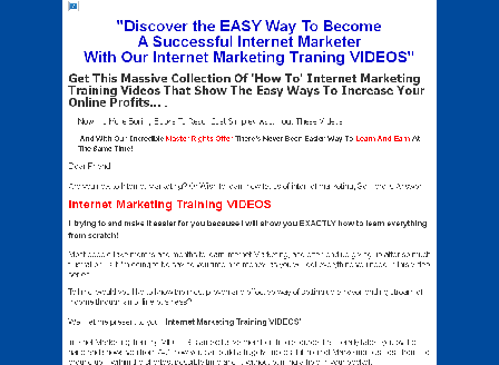 cheap Internet Marketing Training VIDEOS