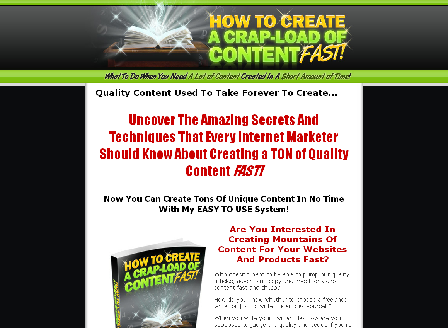 cheap How To Create A Crapload Of Content FAST!
