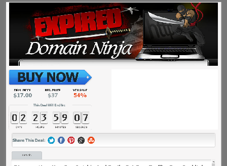 cheap Expired Domain Ninja Special Deal