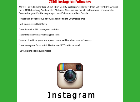 cheap 7.500 Instagram Followers