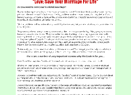 cheap Love: SAVE YOUR MARRIAGE!