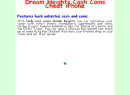 cheap Dream Heights Cash Coins Cheat iPhone