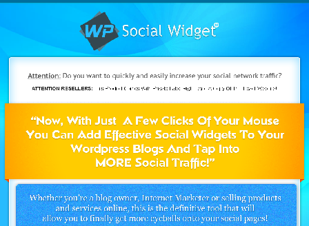 cheap WP Social Widget With PLR
