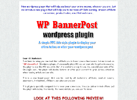 cheap WP BannerPost Plugin