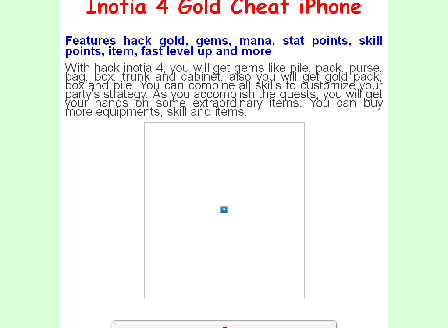 cheap Inotia 4 Gold Cheat iPhone