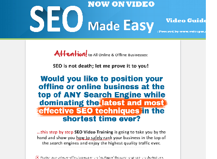 cheap SEO Made Easy Video Guide