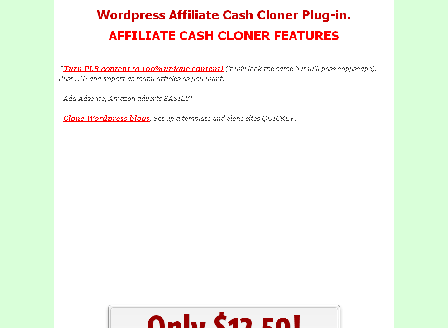cheap WordPress Affiliate Cash Cloner Plug-in