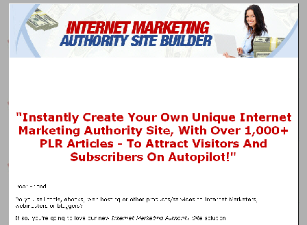 cheap [Software] Internet Marketing Authority Site Builder