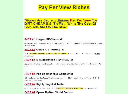cheap Pay Per View Riches