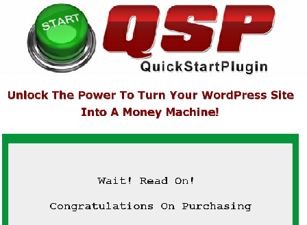 cheap Quick Start Plugin - One Time Offer