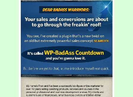 cheap WP BadAss Countdown Plugin Comes with Resale Rights!