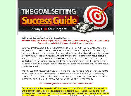 cheap The Goal Setting Success Guide Comes with Master Resale/Giveaway Rights!