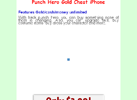 cheap Punch Hero Gold Cheat iPhone