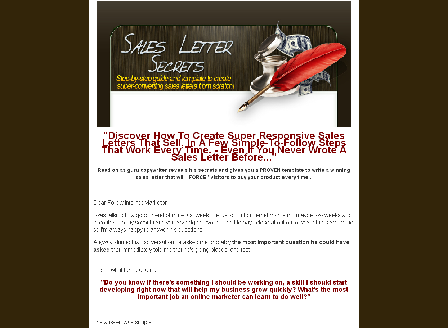 cheap Sales Letter Secrets