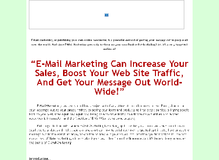 cheap E-Mail Marketing Basics