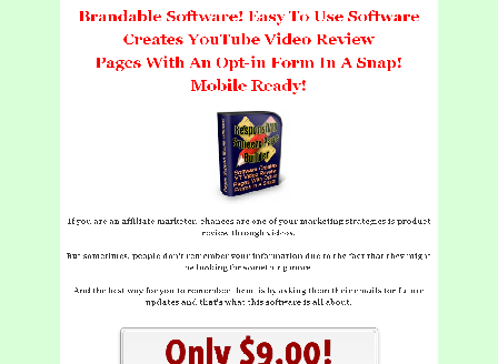 cheap ResponsiVid Squeeze Page Builder Software