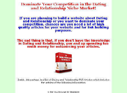 cheap 25 Dating and Relationship PLR Articles V17