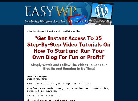 cheap Easy WP - Step By Step Tutorial To Run Your Blog