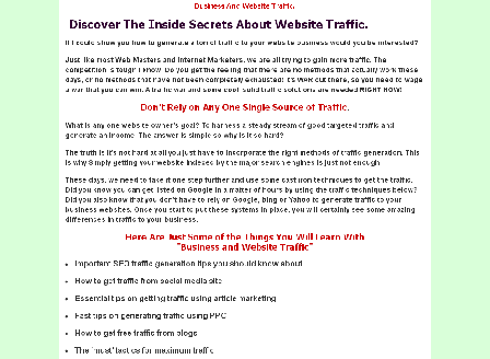 cheap Business And Website Traffic.