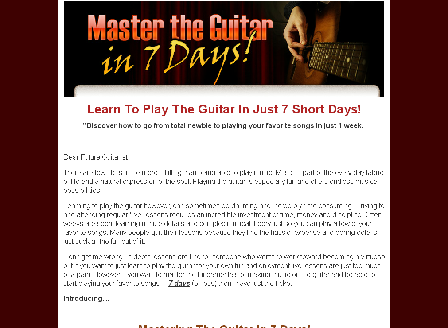 cheap Master The Guitar In 7 Days