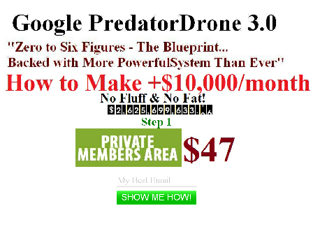 cheap Google Predator Drone 3.0 - Private Members Area