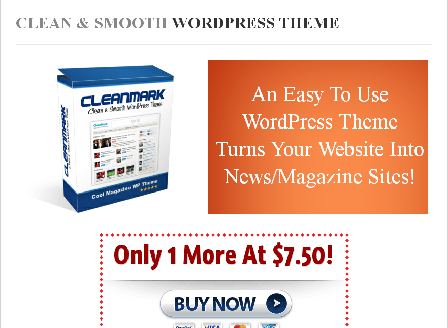cheap Clean Mark - Clean & Smooth WordPress Theme