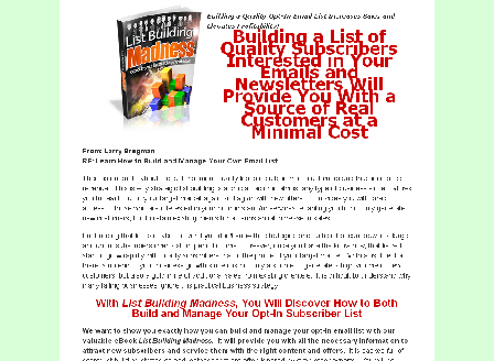 cheap Email Marketing - List Building Madness