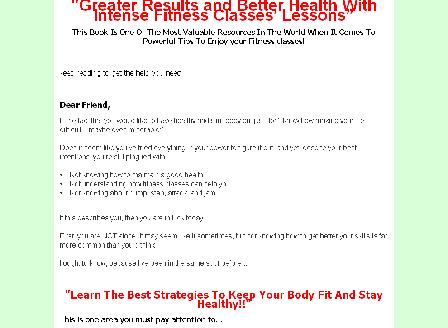 cheap Lessons You Can Learn From Fitness Classes Comes with Master Resale/Giveaway Rights!