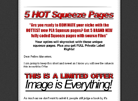 cheap 5 *HOT* Squeeze Pages - PLR Licnece