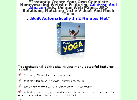 cheap Instant Yoga Site Comes with Master Resale/Giveaway Rights!