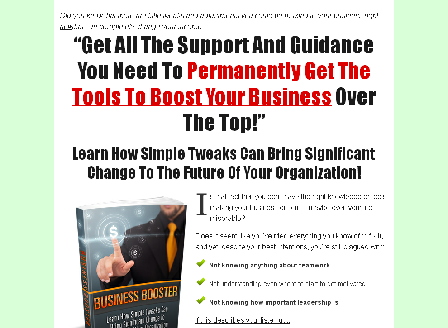cheap Business Booster Comes with Master Resale Rights!