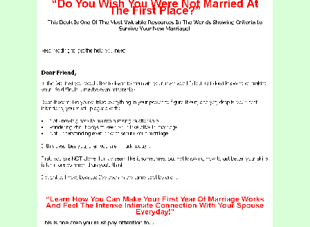 cheap First Year Marriage Survival Comes with Master Resale/Giveaway Rights!