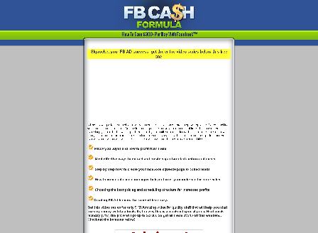 cheap Facebook Cash Formula Video Series & Ebook