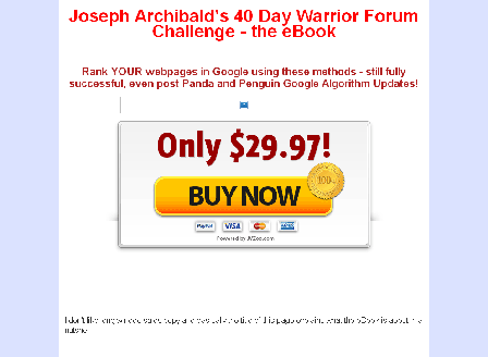 cheap Warrior Forum 40 Day Challenge by Joseph Archibald