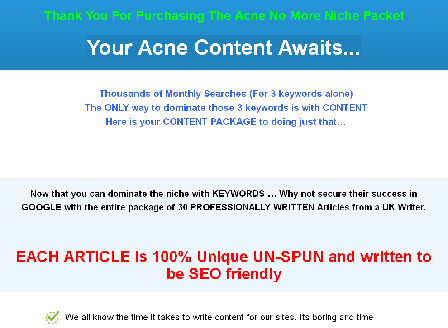 cheap Acne Articles OTO1