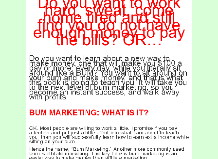 cheap Bum Marketing Simplified
