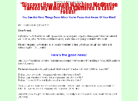 cheap Breath Watching Meditation Comes with Master Resale/Giveaway Rights!