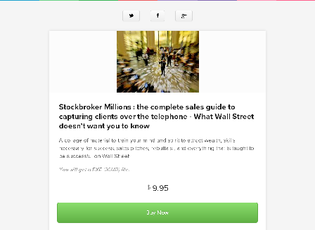 cheap Stockbroker Millions Ebook