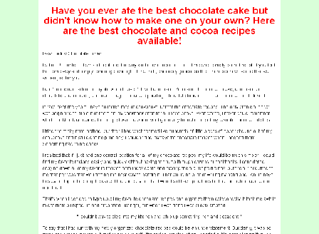 cheap Chocolate and  Cocoa recipes