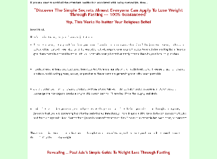 cheap Simple Guide To Weight Loss Through Fasting