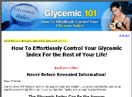 cheap Glycemic 101