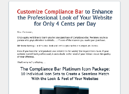 cheap Compliance Bar - Platinum Icon Set