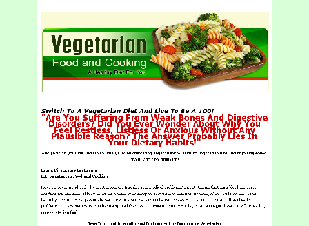 cheap Vegetarian Food and Cooking Comes with Resale Rights!