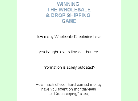cheap Winning The Wholesale & Dropshipping Game